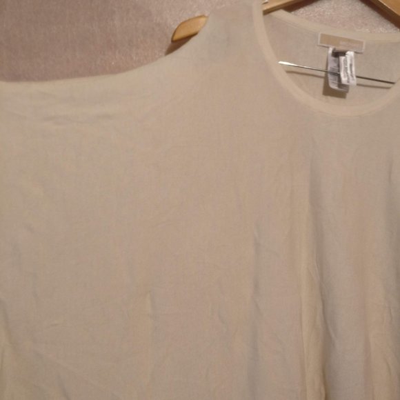 Designer MICHEAL KORS Cream CASHMERE+SILK Cape Pullover Sweater S - Picture 2 of 8